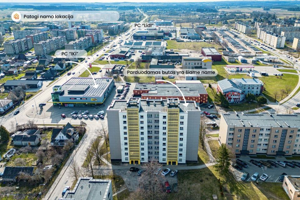 Parduodamas 2 kambarių butas Tel&scaron;iuose, Masčio g. 4, renovuotame name, 2-me auk&scaron;te