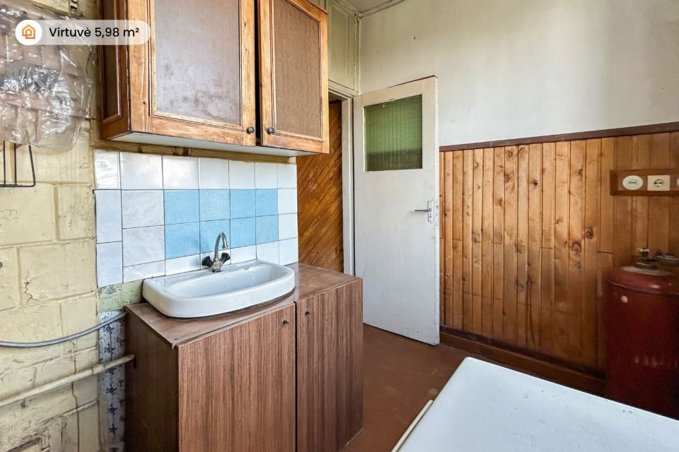 Parduodamas 2 kambarių butas Vabalninko centre, Žolinės a. 17, &scaron;alia bažnyčios