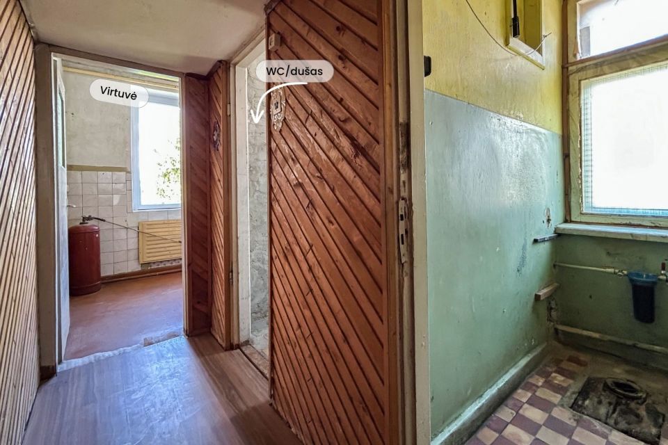 Parduodamas 2 kambarių butas Vabalninko centre, Žolinės a. 17, &scaron;alia bažnyčios