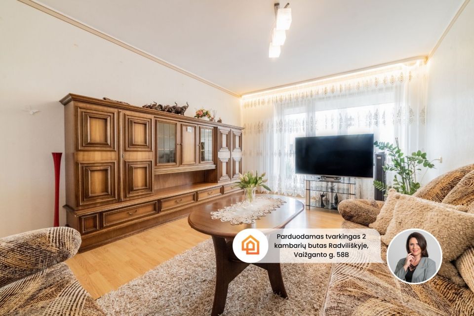 Parduodamas 2 kambarių butas Vaižganto g. 58B, Radvili&scaron;kyje