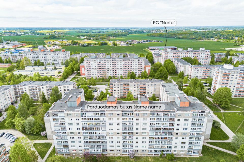 Parduodamas 2 nepereinamų kambarių butas &Scaron;iauliuose, Dainų g. 46a