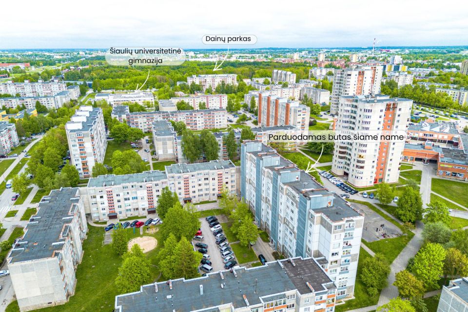 Parduodamas 2 nepereinamų kambarių butas &Scaron;iauliuose, Dainų g. 46a