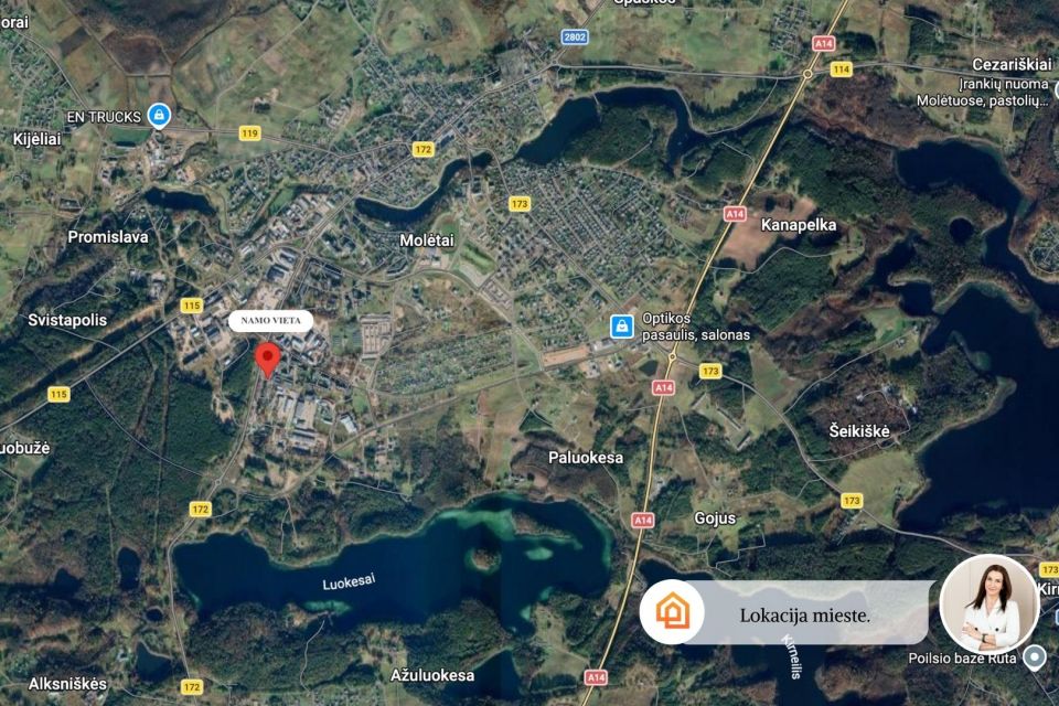 Parduodamas 3-jų kambarių butas, su individualiu įėjimu. Vilniaus g. 94, Molėtai