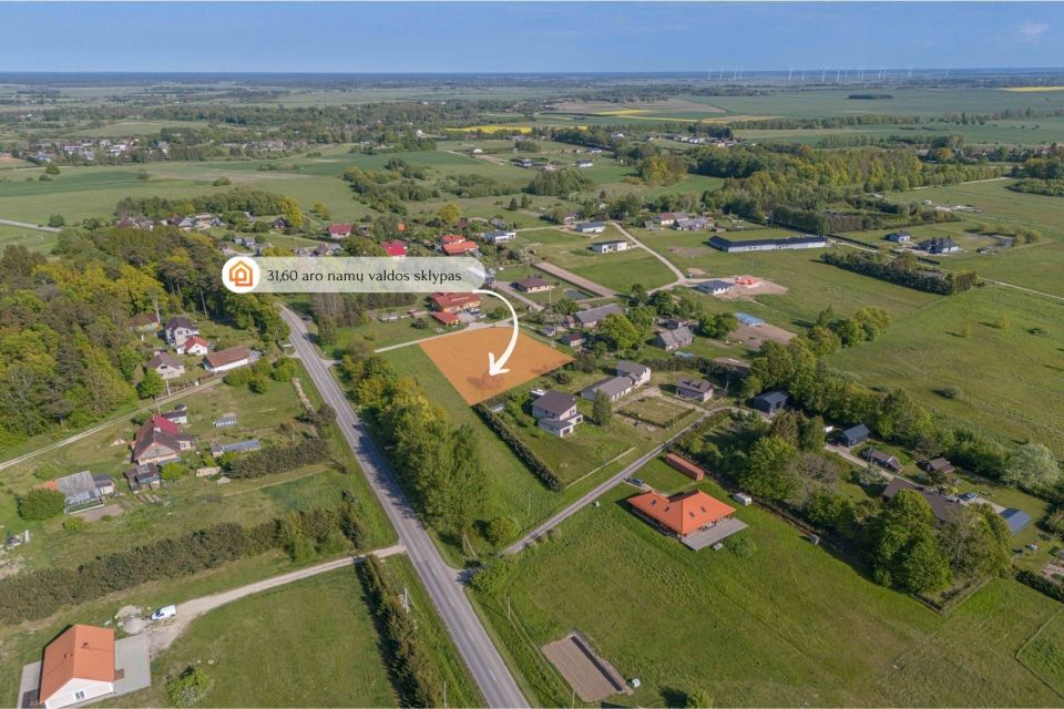 Parduodamas 31,60 a namų valdos sklypas Pangesų k., Klaipėdos r.sav., vos 20 minučių nuo Klaipėdos!
