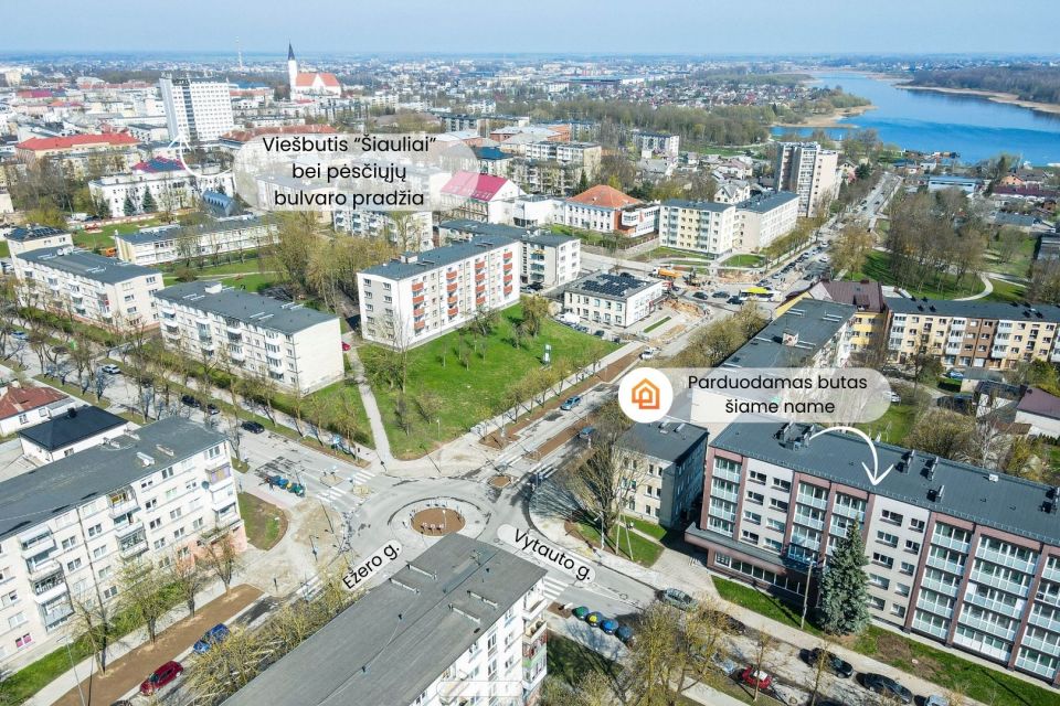 Parduodamas 3 kambarių butas centrinėje miesto dalyje Vytauto g. 42, Šiauliuose