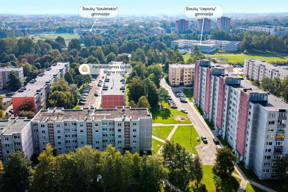 Parduodamas 3 kambarių butas Krymo g. 8, Šiauliuose