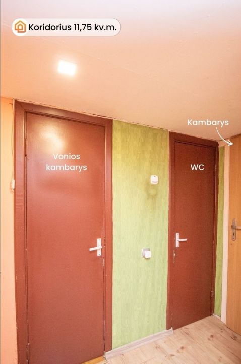 Parduodamas 3 kambarių butas Kur&scaron;ėnuose, Daugėlių g. 63