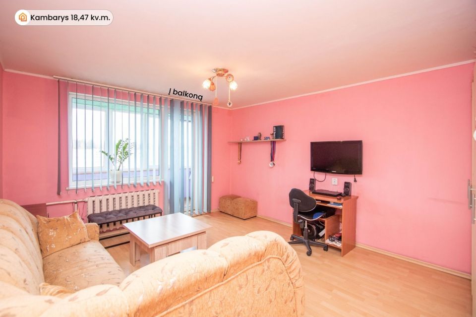 Parduodamas 3 kambarių butas Kur&scaron;ėnuose, Daugėlių g. 63