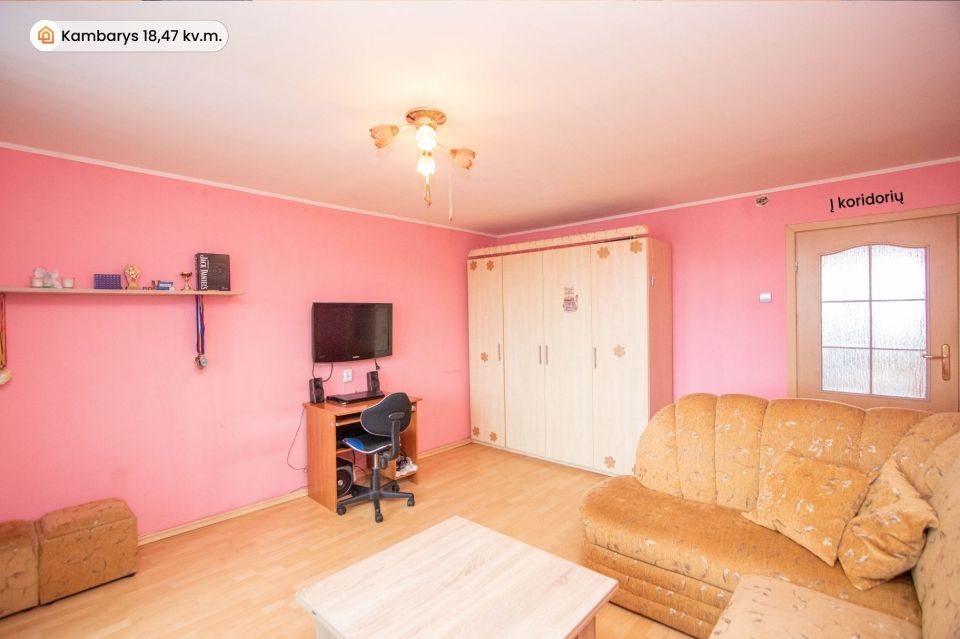 Parduodamas 3 kambarių butas Kur&scaron;ėnuose, Daugėlių g. 63