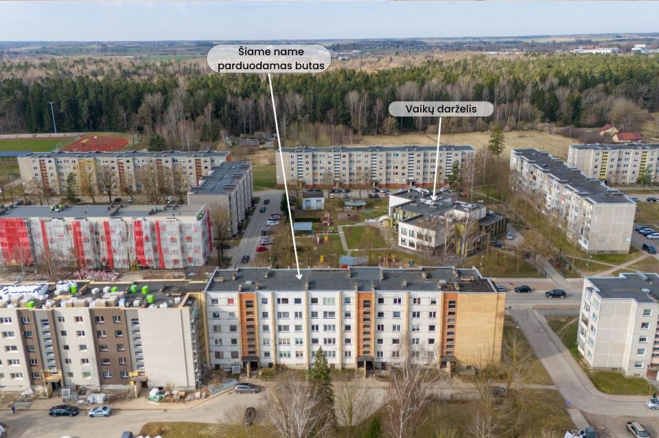 Parduodamas 3 kambarių butas Kur&scaron;ėnuose, Daugėlių g. 63