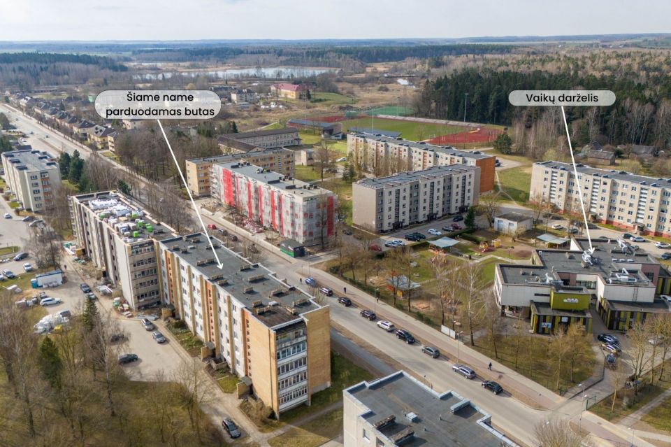 Parduodamas 3 kambarių butas Kur&scaron;ėnuose, Daugėlių g. 63