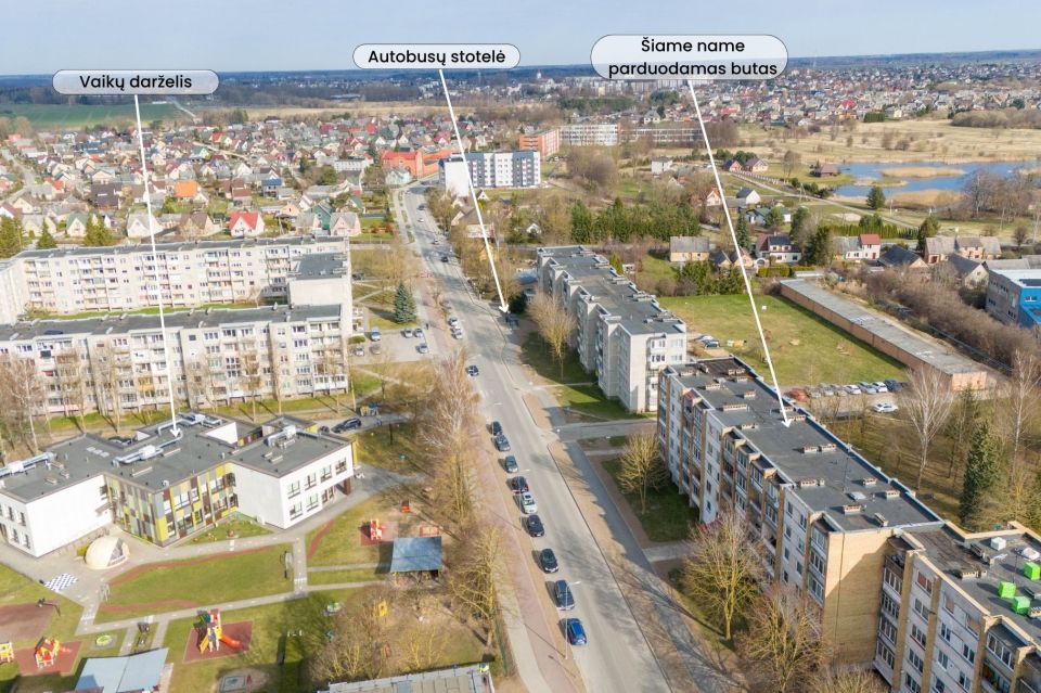 Parduodamas 3 kambarių butas Kur&scaron;ėnuose, Daugėlių g. 63