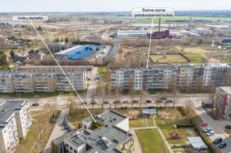 Parduodamas 3 kambarių butas Kur&scaron;ėnuose, Daugėlių g. 63