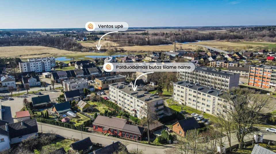 Parduodamas 3 kambarių butas Mažeikių r. sav., Viek&scaron;nių m., Bažnyčios g. 13