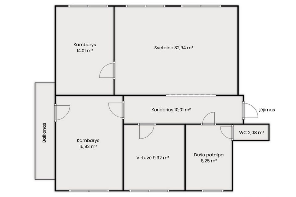 Parduodamas 3 kambarių butas Mažeikių r. sav., Viek&scaron;nių m., Bažnyčios g. 13