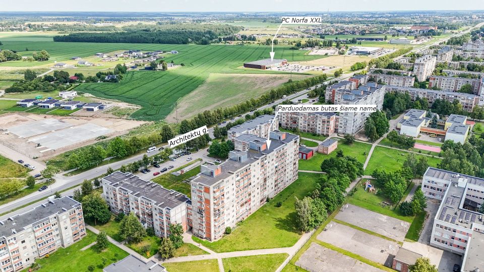 Parduodamas 3 kambarių butas Šiauliuose, Architektų g. 6.