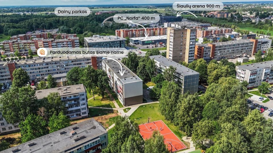 Parduodamas 3 kambarių butas Šiauliuose, Tilžės g. 46