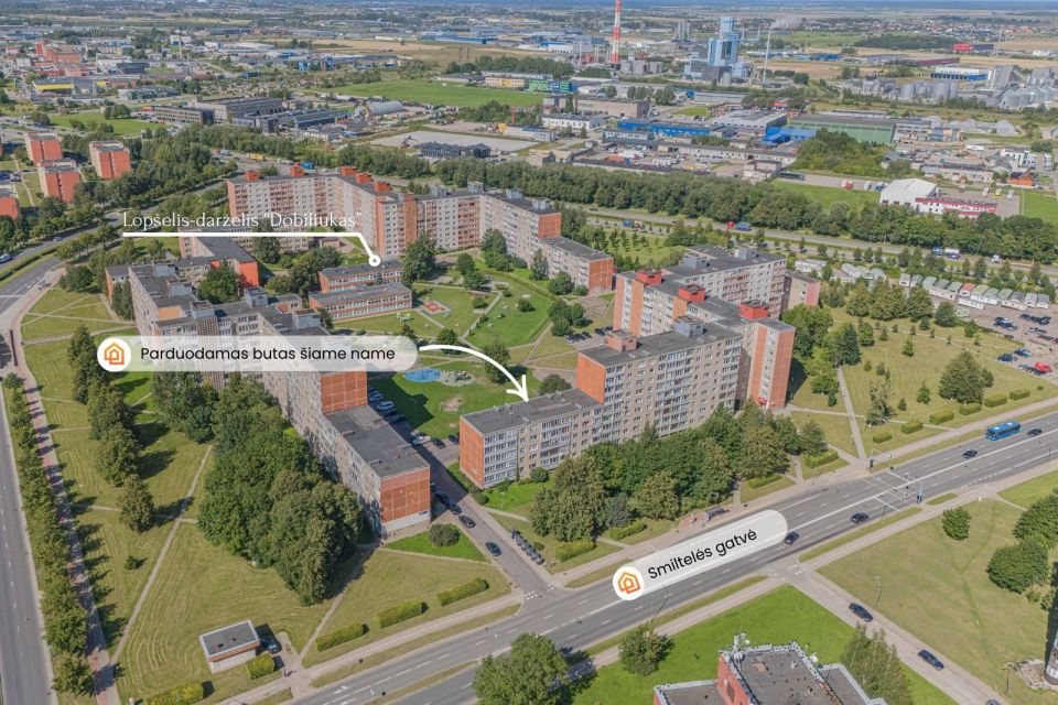 Parduodamas 4 kambarių butas Klaipėdoje, Smiltelės g. 10