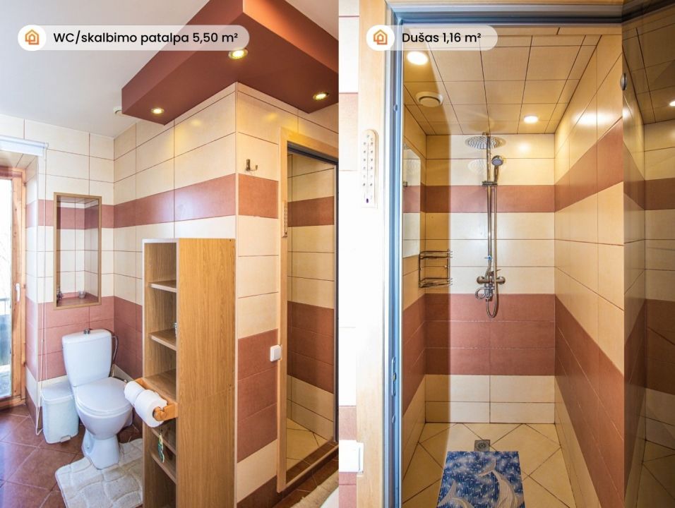 Parduodamas 2 kambarių, 50 kv.m. butas su židiniu ir pirtimi &scaron;alia Sablauskių tvenkinio, Akmenės r.