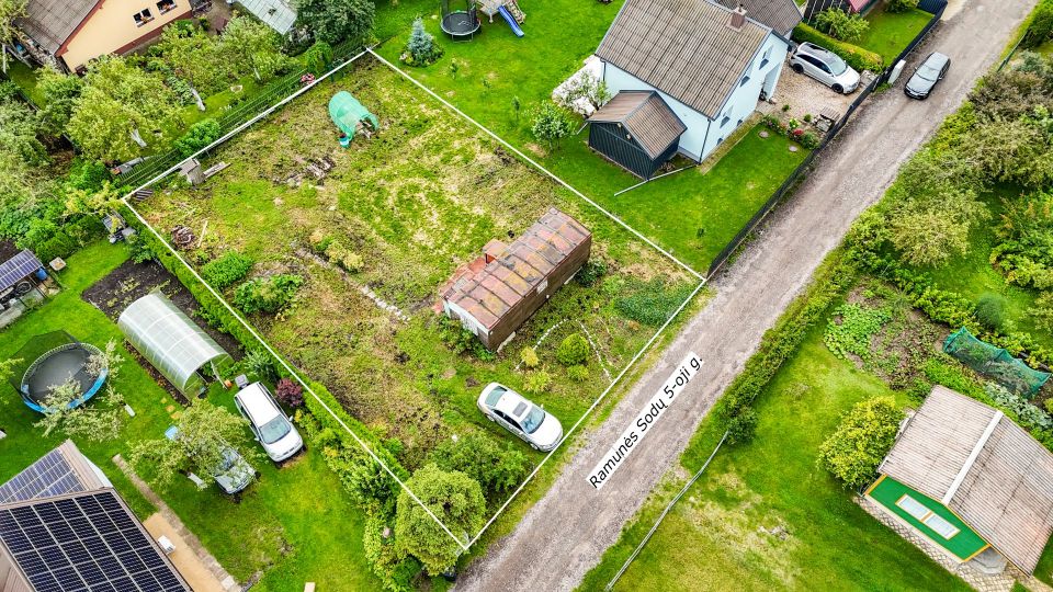 Parduodamas 6,40 arų sklypas su jame esančiu statybiniu vagonėliu, Ramunės Sodų 5-oji g. 25, Šiauliai.