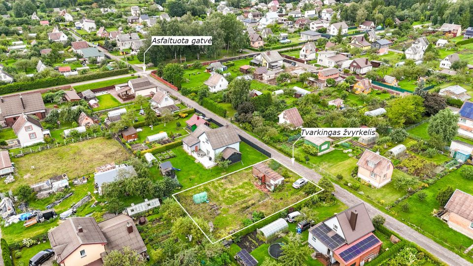 Parduodamas 6,40 arų sklypas su jame esančiu statybiniu vagonėliu, Ramunės Sodų 5-oji g. 25, Šiauliai.