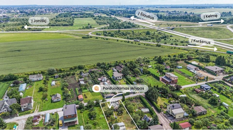 Parduodamas 6,92 arų sodo sklypas su mūriniu ūkiniu pastatu SB „Švendrelis“, Ringuvos g. 259, Šiaulių r.
