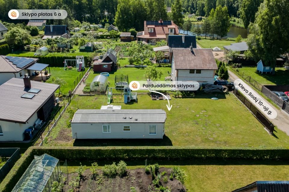 Parduodamas 6 arų sodo sklypas su įrengtu mobiliu nameliu &Scaron;iauliuose, Klevo Sodų 10-oji g. 10