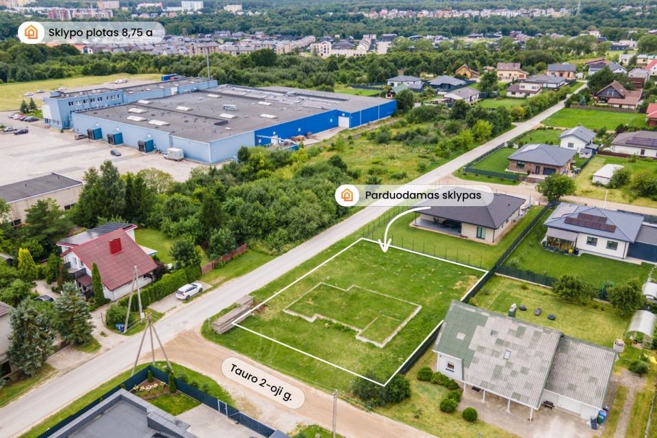 Parduodamas 8,75 a sklypas su parengtu vieno auk&scaron;to namo projektu Klaipėdoje, Tauralaukyje