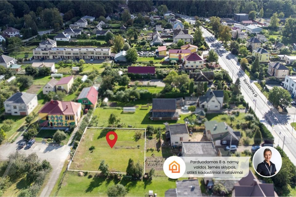 Parduodamas  8 a. namų valdos sklypas V. Nagevičiaus g. 2A,  Romainiai, Kaunas
