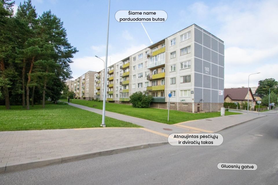 Parduodamas antrame aukšte esantis 2 kambarių butas Tilžės g. 165, Šiauliuose