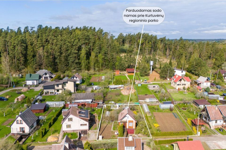 Parduodamas blokinis/mūrinis sodo namas su sklypu Kurtuvėnų regioniniame parke, Linartų SB, Smėlio g. 8