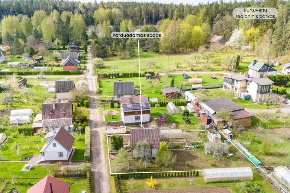 Parduodamas blokinis/mūrinis sodo namas su sklypu Kurtuvėnų regioniniame parke, Linartų SB, Smėlio g. 8