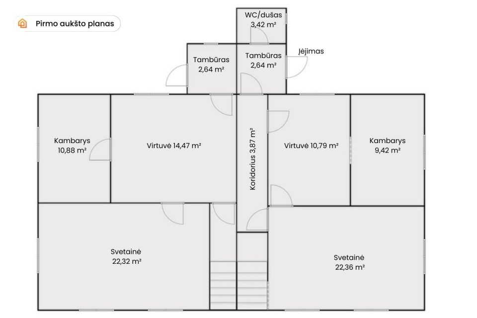 Parduodamas dviejų gyvenamųjų dalių namas su 15,33 a sklypu P. Matulionio g., Mažeikių senamiestyje