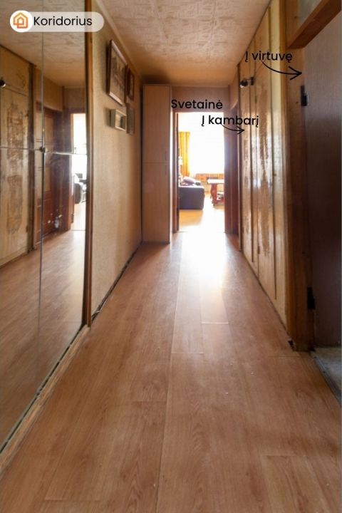 Parduodamas erdvus 3 kambarių butas Debreceno g.-32, Klaipėdoje, pietinėje miesto dalyje.