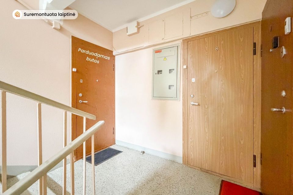 Parduodamas erdvus 3 kambarių butas renovuotame name V. Dambrausko g. 14, Kur&scaron;ėnuose