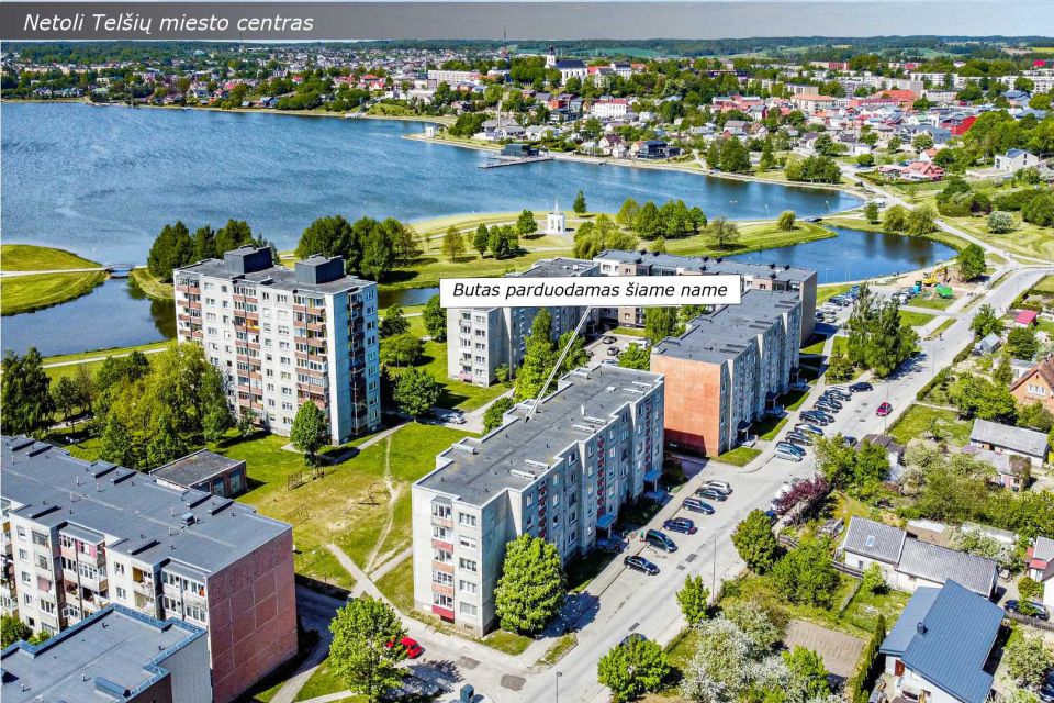 Parduodamas erdvus 3 kambarių butas, šalia Masčio ežero, Telšiuose, Vilniaus g. 8