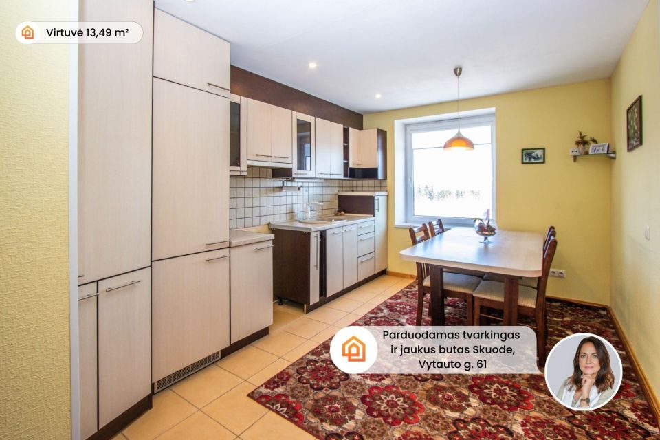 Parduodamas erdvus 45,12 kv.m. 1 kambario butas su grindiniu &scaron;ildymu Skuode, Vytauto g. 61