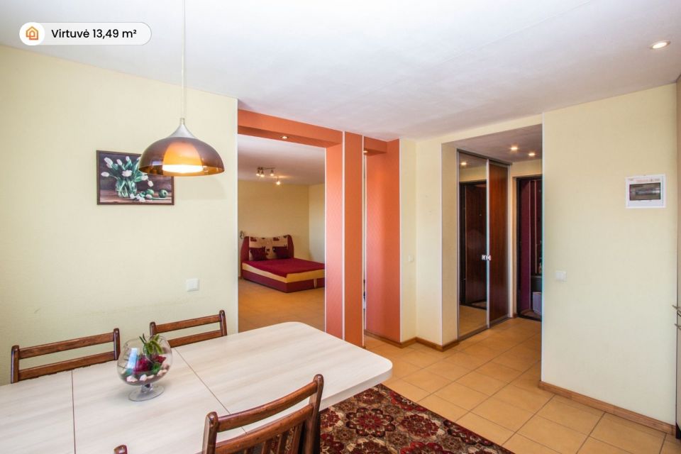 Parduodamas erdvus 45,12 kv.m. 1 kambario butas su grindiniu &scaron;ildymu Skuode, Vytauto g. 61