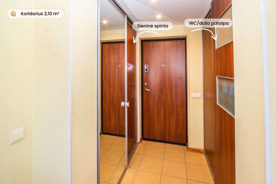 Parduodamas erdvus 45,12 kv.m. 1 kambario butas su grindiniu &scaron;ildymu Skuode, Vytauto g. 61