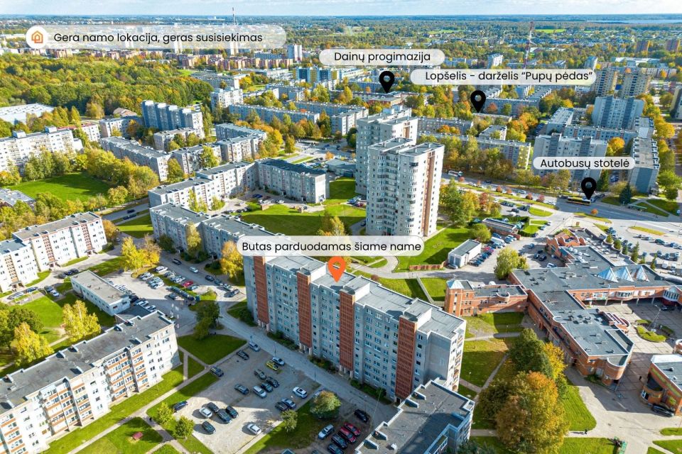Parduodamas erdvus 4 kambarių butas &Scaron;iauliuose, Dainų g. 50