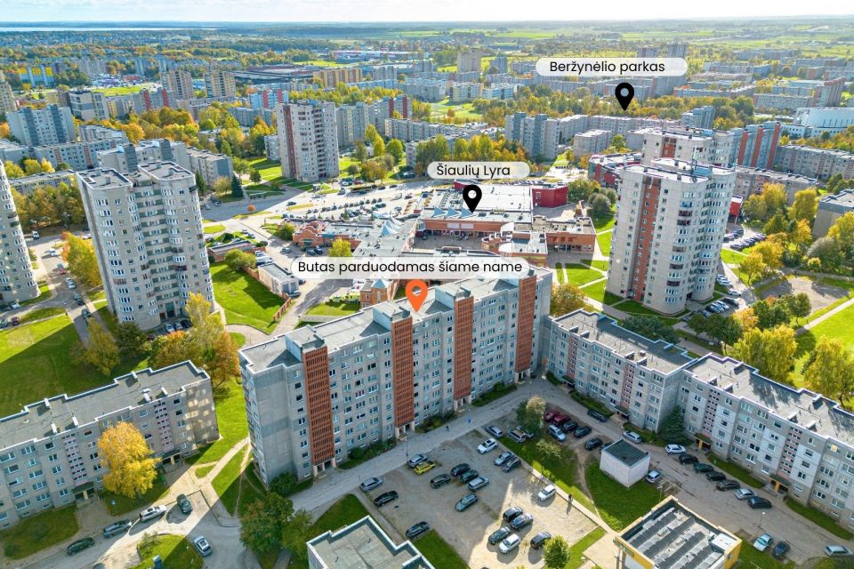 Parduodamas erdvus 4 kambarių butas &Scaron;iauliuose, Dainų g. 50