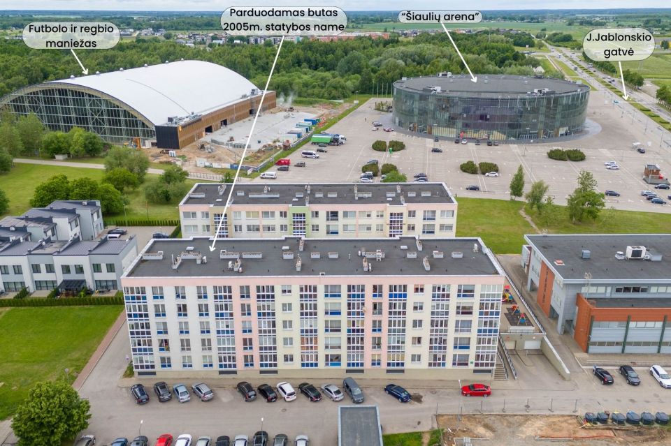 Parduodamas erdvus 4 kambarių butas su požeminiu parkingu Pauk&scaron;čių takas 2A, &Scaron;iauliai