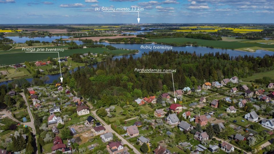 Parduodamas erdvus mūrinis gyvenamasis namas prie Bubių tvenkinio, Šiaulių r., Jakštaičių k., Saulėtekio g.10