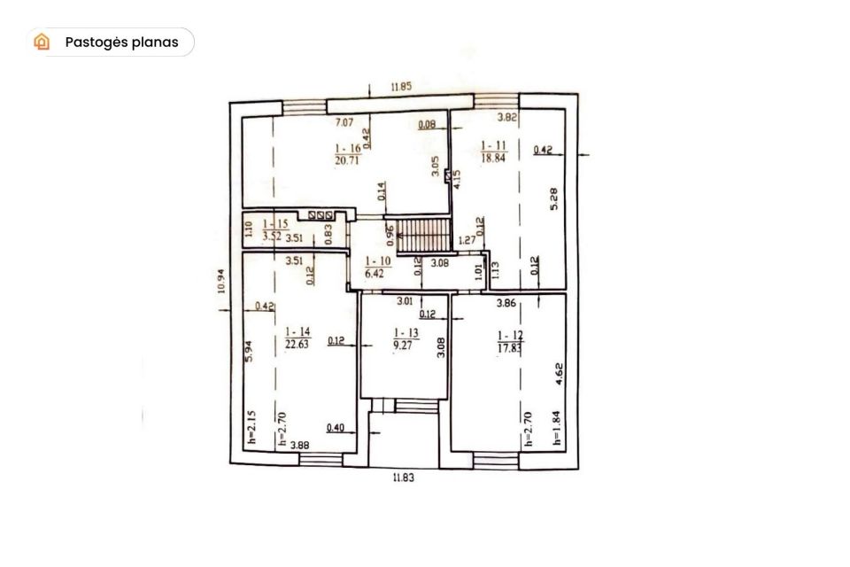 Parduodamas erdvus mūrinis namas Gaudžiočių g. 44, Naujojoje Akmenėje