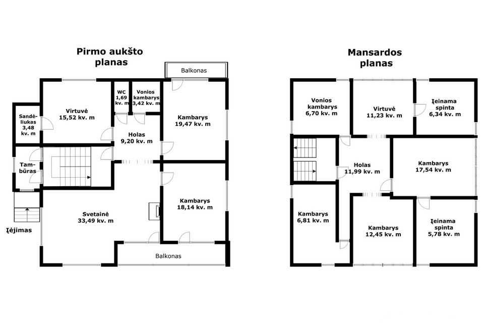 Parduodamas erdvus, mūrinis namas su 29,30 arų žemės sklypu Pievų g., Tytuvėnuose