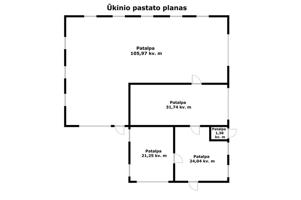Parduodamas erdvus, mūrinis namas su 29,30 arų žemės sklypu Pievų g., Tytuvėnuose