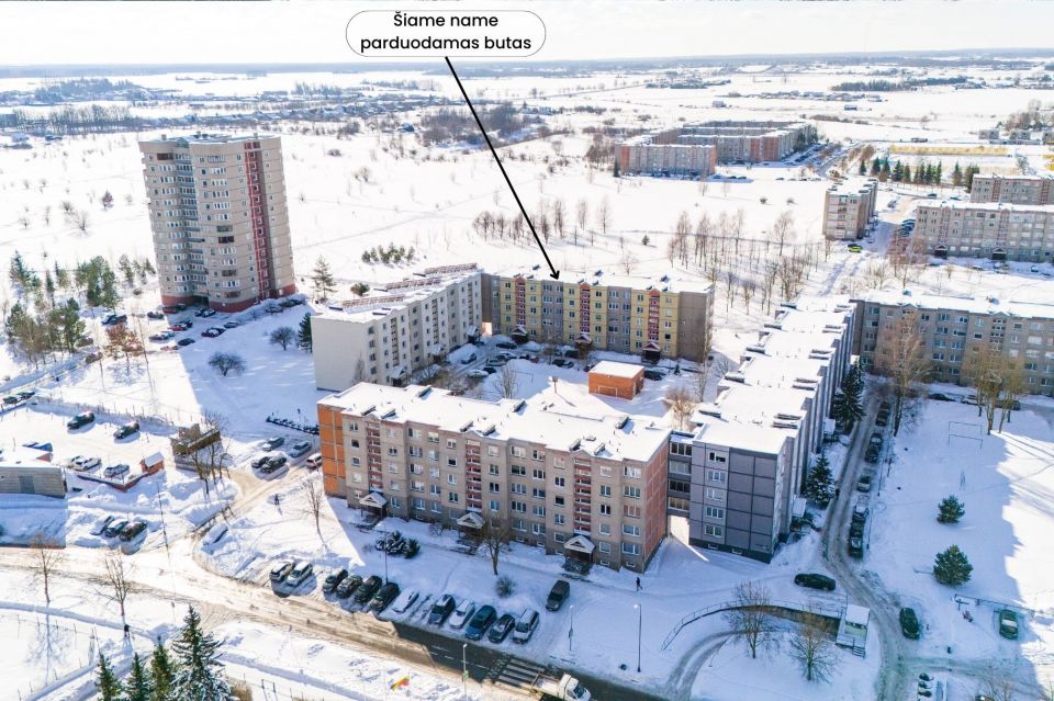 Parduodamas erdvus perplanuotas trijų kambarių butas K.Korsako g.43, &Scaron;iauliai