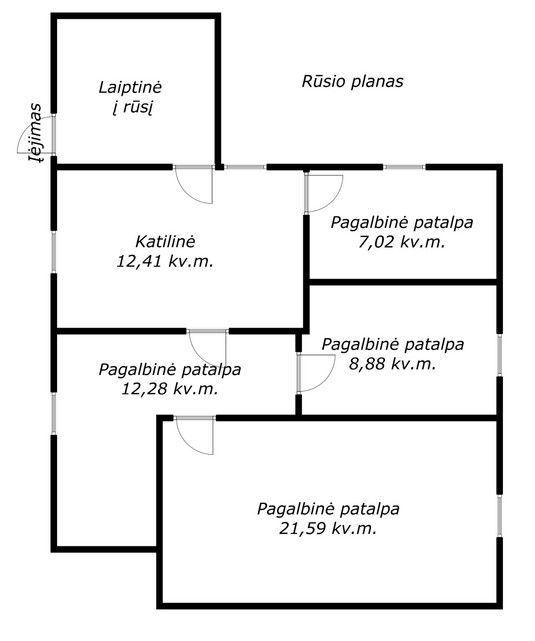 Parduodamas gyvenamas namas Kelmės r., Kolainių k., Jaunimo g. 15