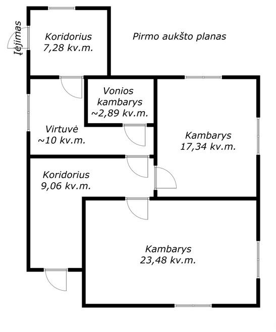 Parduodamas gyvenamas namas Kelmės r., Kolainių k., Jaunimo g. 15
