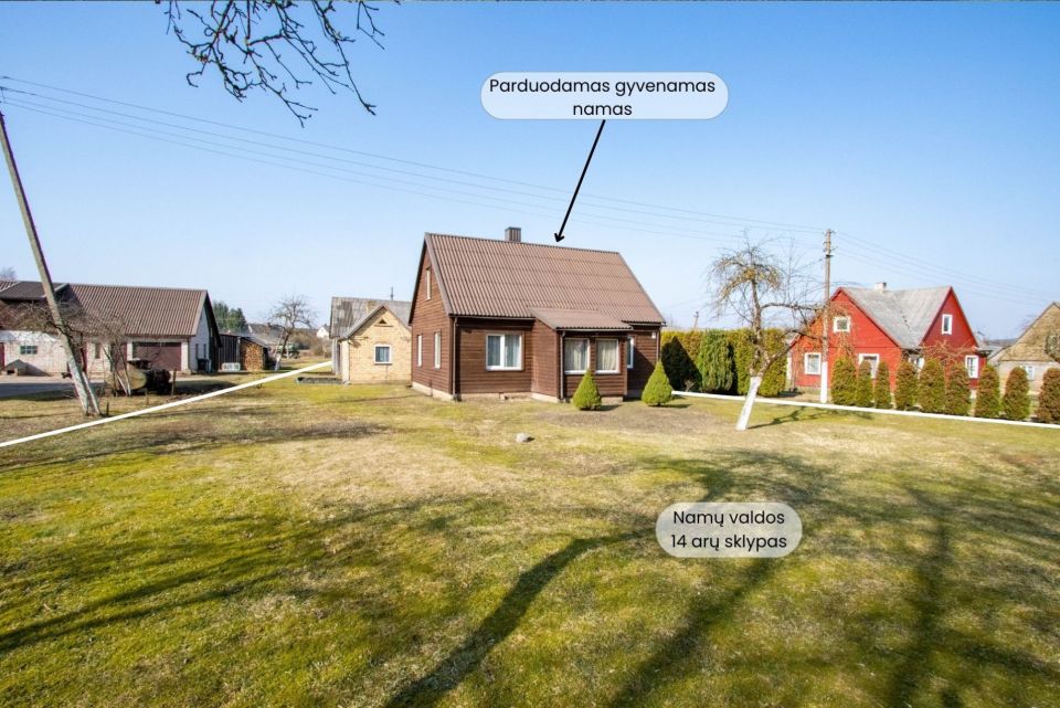 Parduodamas rąstinis gyvenamasis namas su 29 arų sklypu, Kelmės r. Kražių mstl., S.Dariaus ir S.Girėno g. 7